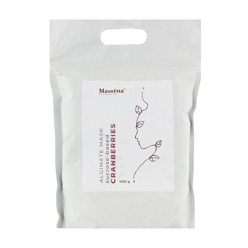 Альгінатна маска для обличчя Massena Alginate Mask Cranberries на основі сахарози, 1 кг